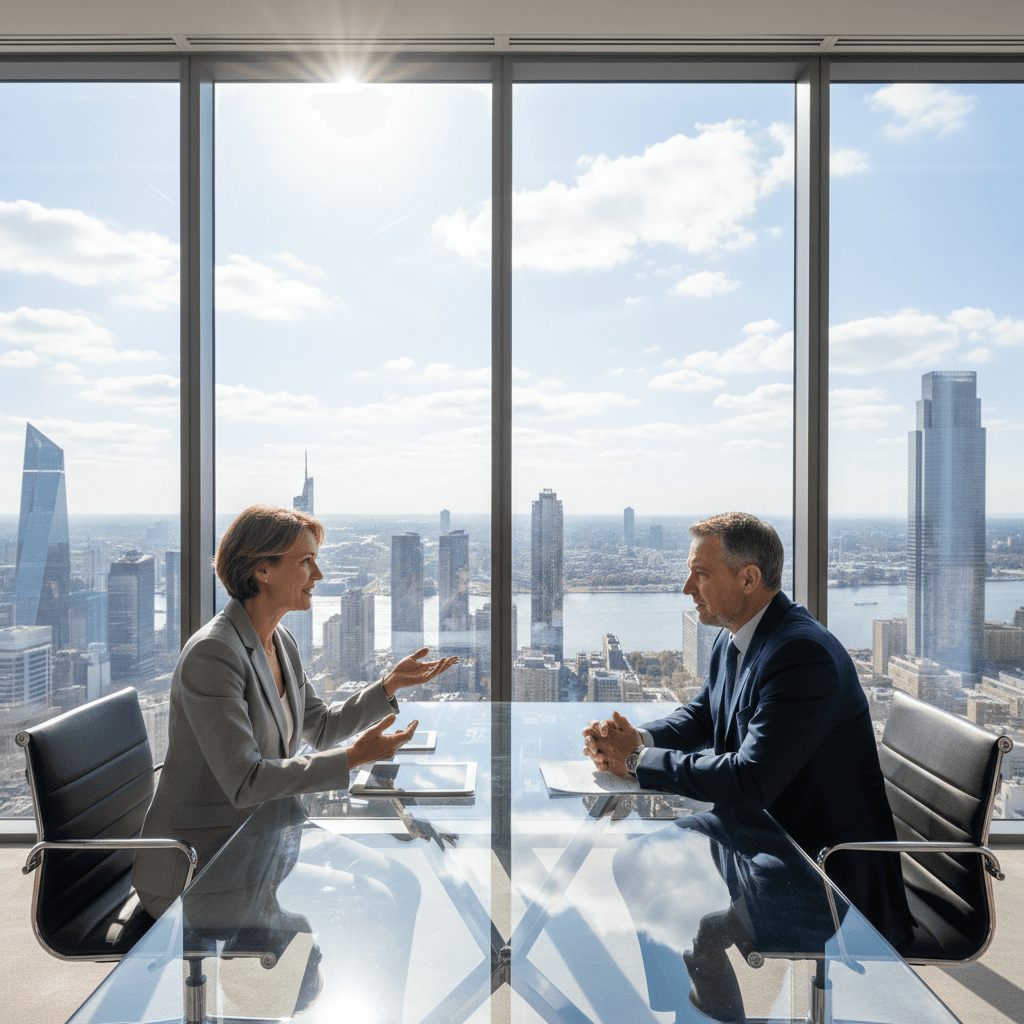 Advisor and high-net-worth client in planning consultation